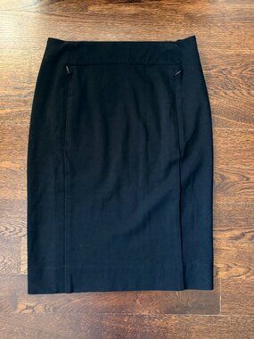 Diane Von Furstenberg DVF Black Koto Skirt w/ zippers-Size 4